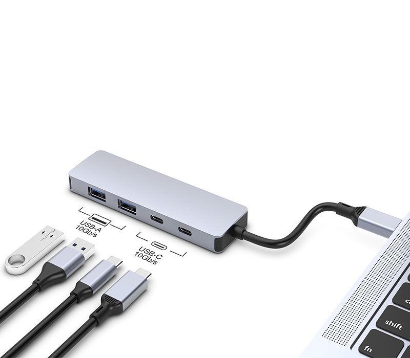 4-IN-1 USB-A:C Hub 3