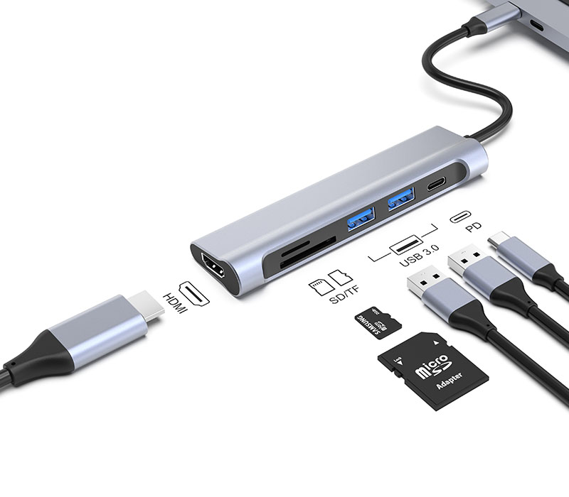 6-IN-1 USB-A Hub With HDMI 3